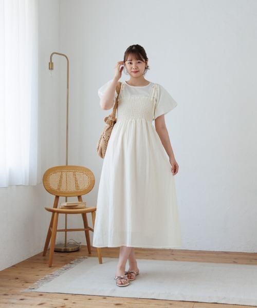 flower ブラウス シャツ 半袖 フェミニンパフブラウス4 レディース