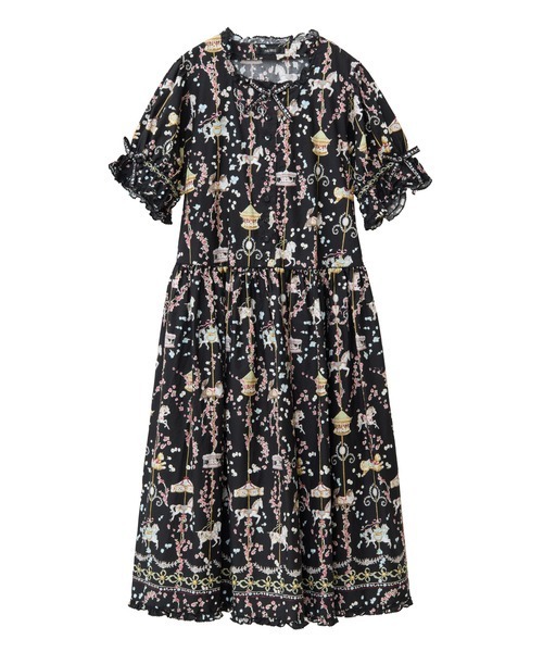 PINK HOUSE（ピンクハウス） ワンピース メリーゴーラウンドプリント