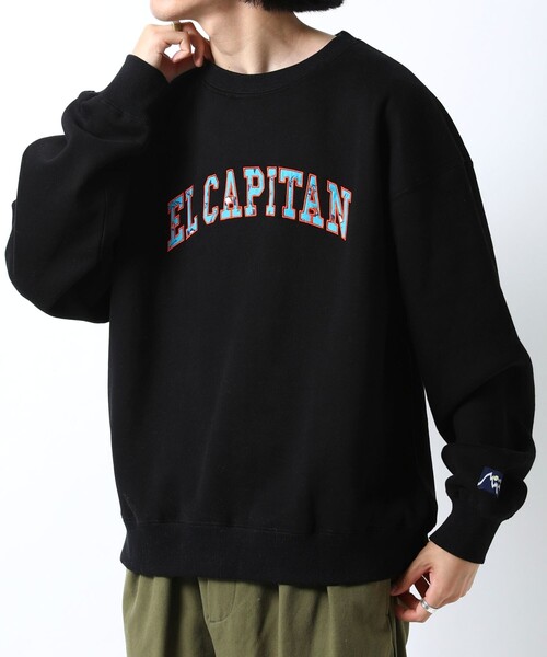 「FREAK'S STORE」 「Mountain Mania」スウェットカットソー LARGE ブラック メンズ_画像6