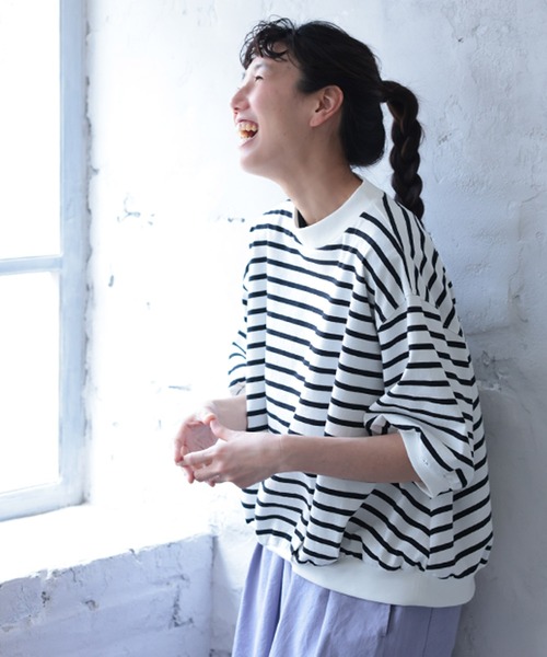 tシャツ ナチュラル派のための、ハズさない！すっきりボーダーTシャツ レディース