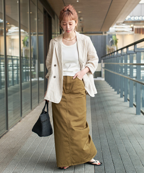 DT♪ リネン混 ジャケット&パンツ set 関税込 B.C STOCK ジャケット テーラードジャケット 「追加3」手洗い可