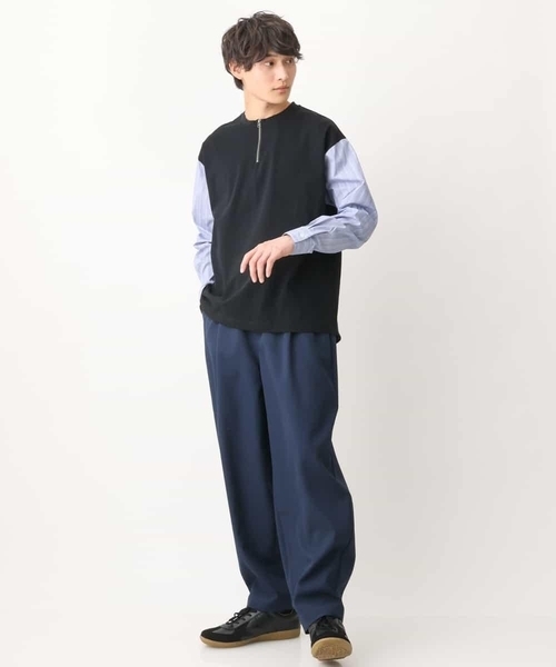 「a.v.v」 長袖Tシャツ 50 ホワイト メンズ