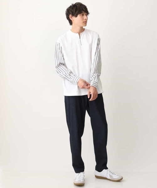 「a.v.v」 長袖Tシャツ 50 ホワイト メンズ