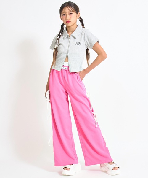 ANAP GiRL tシャツ ダブルジップリブトップス(キッズお揃い