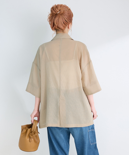B.C STOCKベーセーストックハーフスリーブジャケット　シアージャケット ベーセーストック B.C STOCK 《予約》ハーフスリーブジャケット