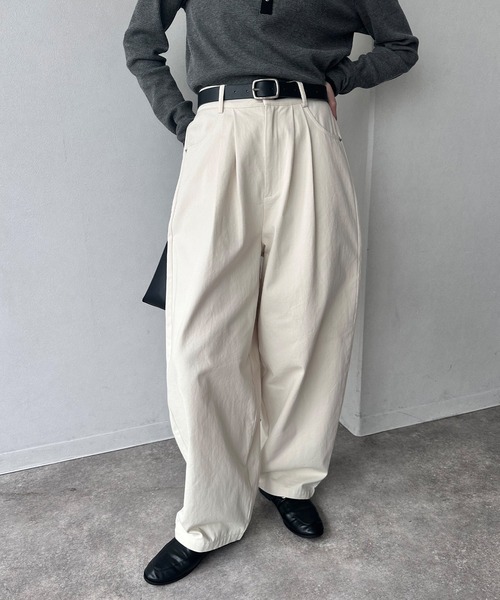 NOGLE パンツ 「NOGLE/ノグル」ワイドルーズツイルパンツ レディース