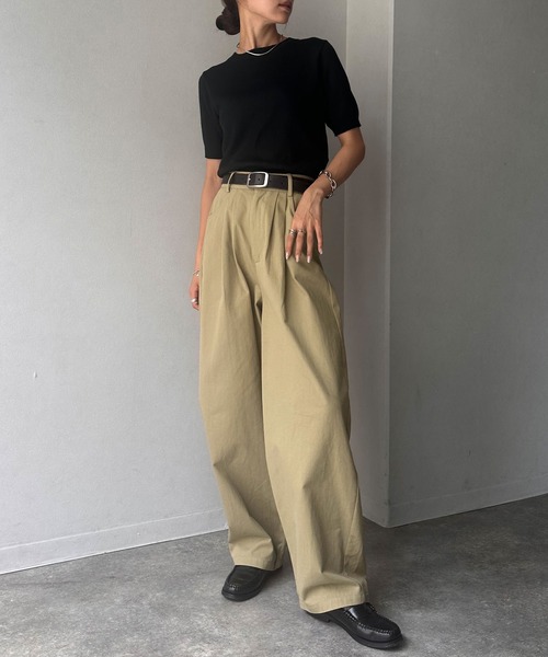 NOGLE パンツ 「NOGLE/ノグル」ワイドルーズツイルパンツ レディース