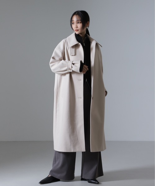 NANO universe（ナノ・ユニバース） ステンカラーコート FREE モカ