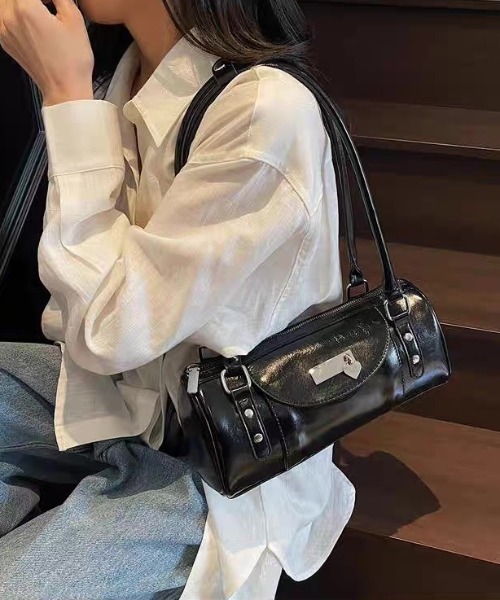 ミケ　ボストンショルダーバッグ（M） pumpkin port ショルダーバッグ バッグ ロングハンドル ミニ