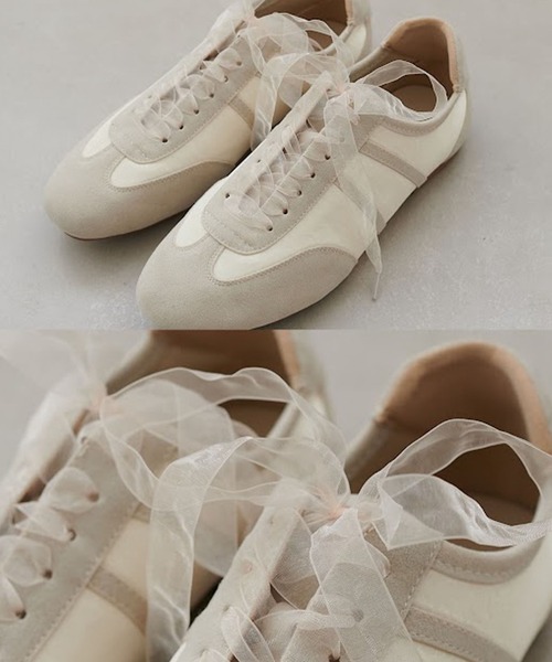 Discoat（ディスコート） スニーカー スエード調サテンバレエ