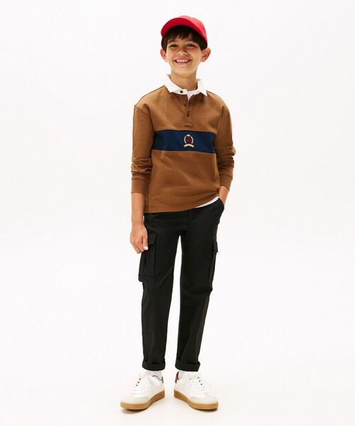 TOMMY HILFIGER（トミー・ヒルフィガー） ポロシャツ BOYS ライン入り