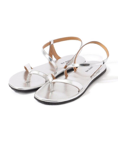 「GALERIE VIE」 フラットサンダル 36 シルバー レディース_画像2