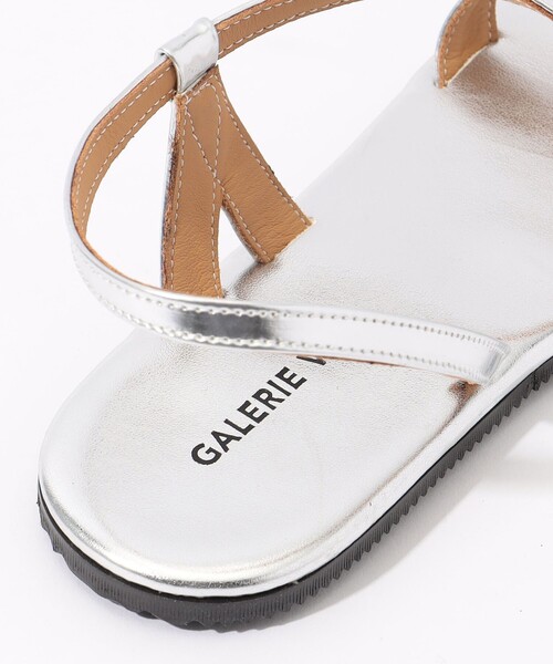 「GALERIE VIE」 フラットサンダル 36 シルバー レディース_画像7