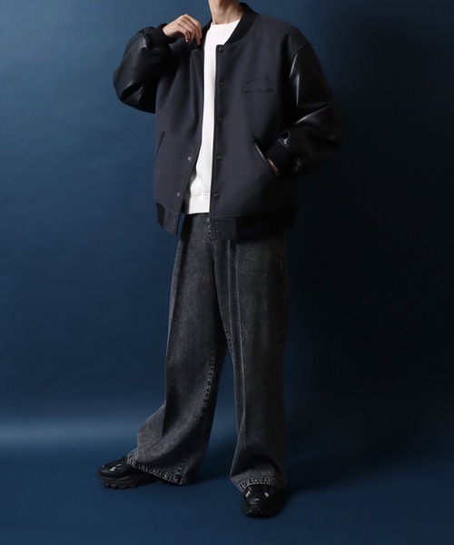 ANPAS（アンパス） スタジャン ANPAS Synthetic Leather ＆ Melton