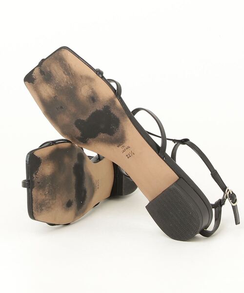 「Dhyana.」 フラットサンダル 22.5cm ブラック レディース_画像3