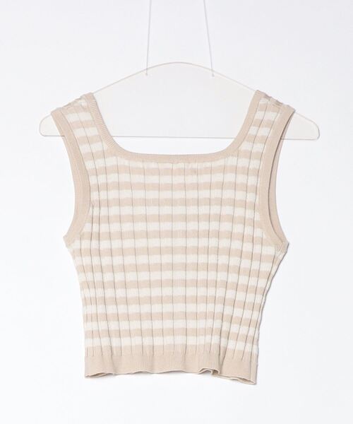 THE PAUSE ノースリーブニット FREE ベージュ レディース : ZOZOTOWN