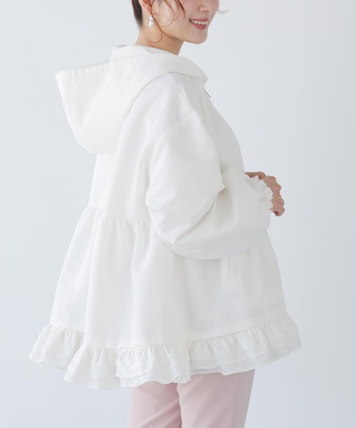 Fit more（フィットモア） コート アウター ペプラムフリル2WAY