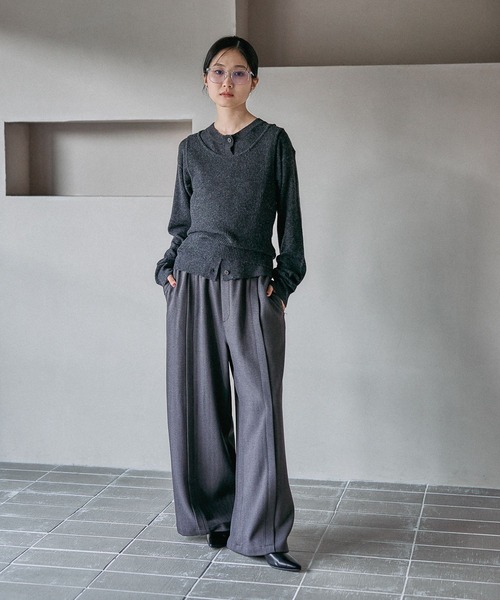 LEPSIM（レプシィム） スラックス パンツ イージーデザインスラックス