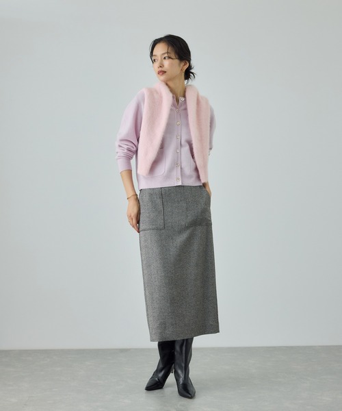 半額以下の最終値下げ!!【ROPÉ】カシミヤブレンドコクーンショートカーディガン ROPE'（ロペ） カーディガン 「一部WEB限定」ウールカシミヤ ブレンド