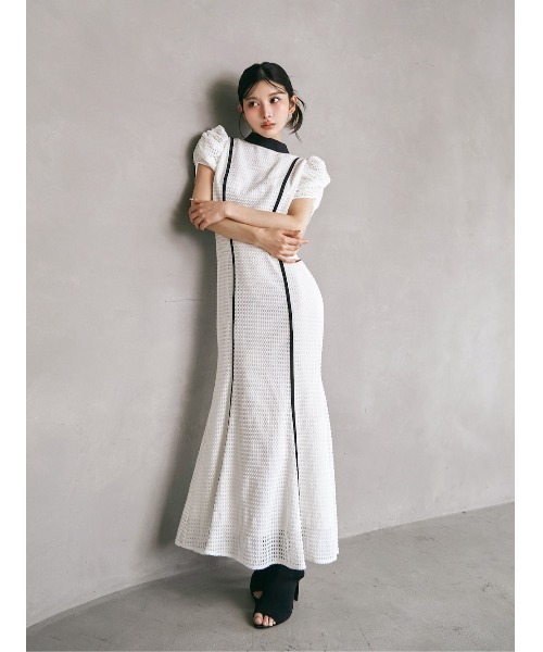 「Darich」 半袖ワンピース - サックスブルー レディース_画像3