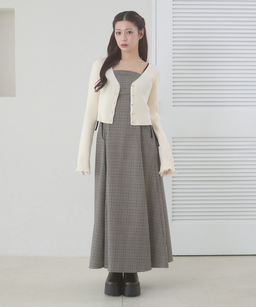 Chacott BALANCE ★フレアスリーブロングカーディガン&トップス Ambre Neige（アンブルネージュ） カーディガン gold flare button