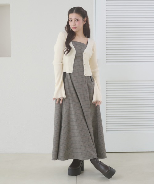 Ambre Neige（アンブルネージュ） カーディガン gold flare button