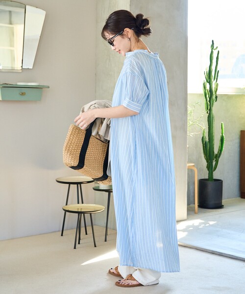 「FREAK'S STORE」 半袖ワンピース MEDIUM ブラック レディース_画像4