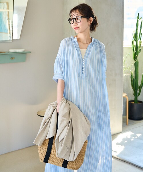 「FREAK'S STORE」 半袖ワンピース MEDIUM ブラック レディース_画像8