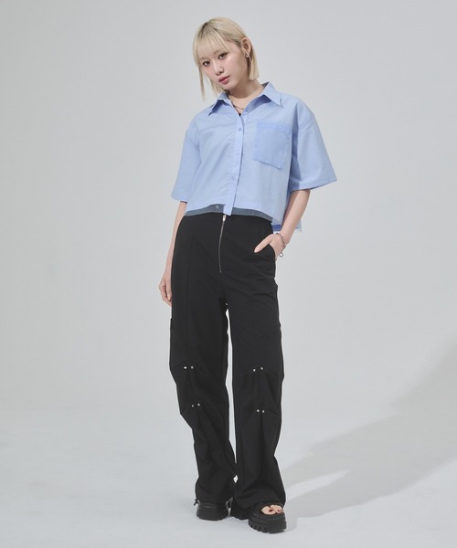 「ENVYM」 半袖シャツ FREE ピンク レディース_画像8