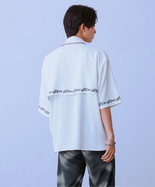 「Ellno Loset」 半袖シャツ MEDIUM ブラック メンズ_画像8