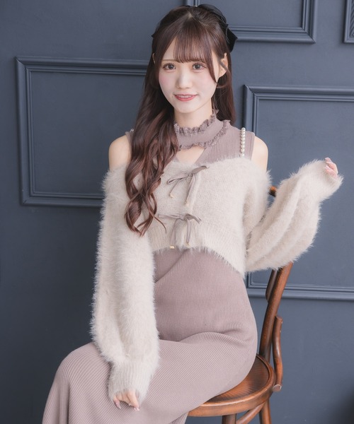 クチュールバイロジータ ワンピース ニットワンピース×オフショル