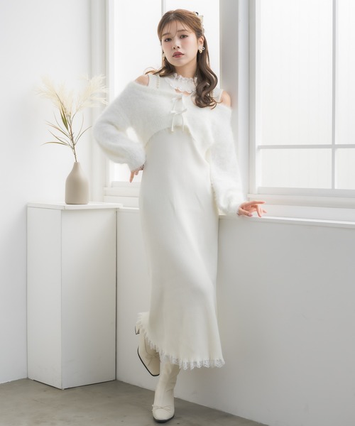 クチュールバイロジータ ワンピース ニットワンピース×オフショル