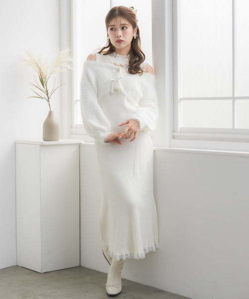 クチュールバイロジータ ワンピース ニットワンピース×オフショル