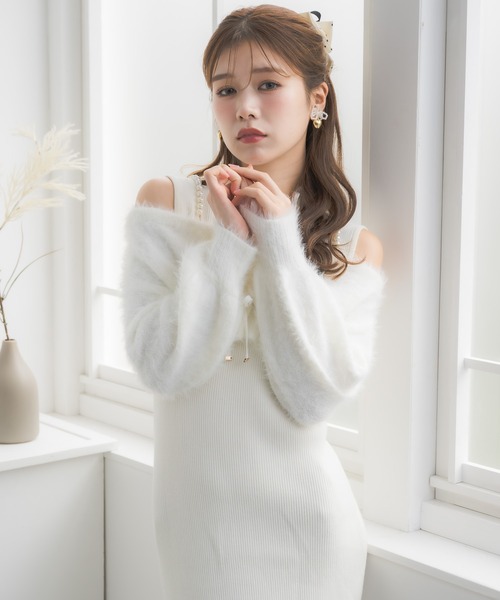 クチュールバイロジータ ワンピース ニットワンピース×オフショル