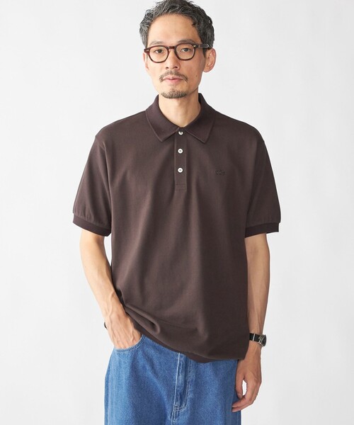 LACOSTE ブラウン ポロシャツ サイズ4 新品 LACOSTE」 半袖ポロシャツ 4 ブラウン メンズ 【公式通販】