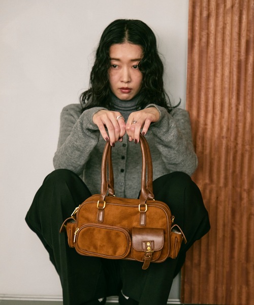 ハンドバッグ Suede utility handle bag / スエード ユーティリティ