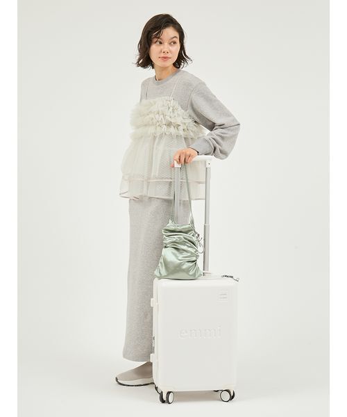 emmi ワンピース 「セットアイテム」チュールビスチェ×裏毛ワンピース