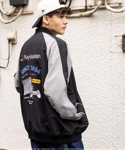 niko and…（ニコアンド） スタジャン LARGE ブルー メンズ : ZOZOTOWN