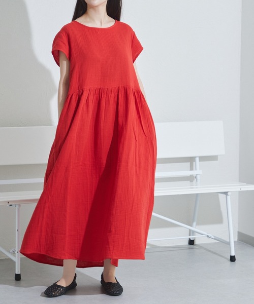 「pairmanon」 半袖ワンピース FREE ピンク レディース_画像7