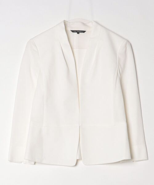 23区（ニジュウサンク） ノーカラージャケット 38 ホワイト レディース