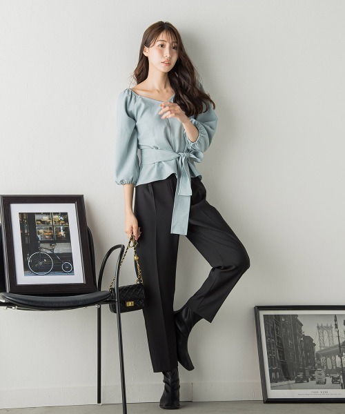 「VICKY」 7分袖ブラウス M グレー レディース_画像8