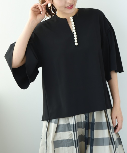 「INTERPLANET」 「anana」7分袖ブラウス FREE ベージュ レディース_画像8