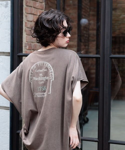 「niko and...」 半袖カットソー LARGE ライトブルー レディース_画像8