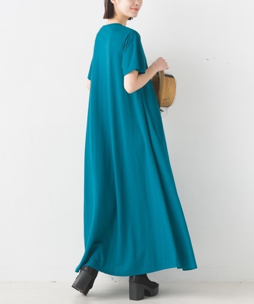 「OMNES Another Edition」 半袖ワンピース FREE ブルー レディース_画像8