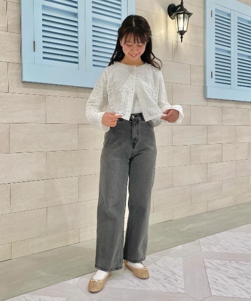 「flower」 デニムパンツ S アイボリー レディース_画像9