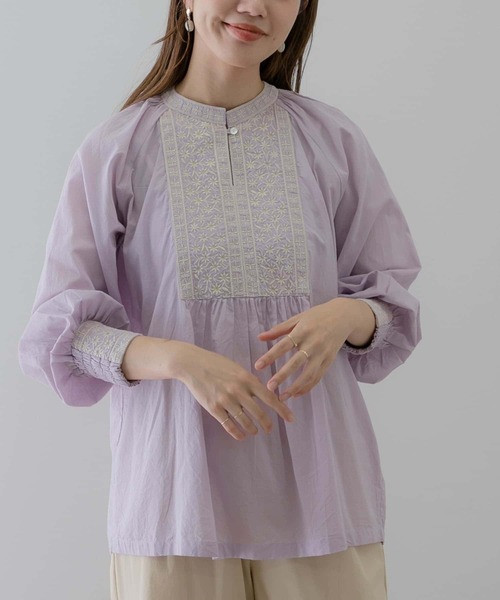 「URBAN RESEARCH Sonny Label」 長袖ブラウス FREE ブルー レディース_画像3