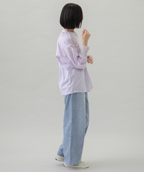 「URBAN RESEARCH Sonny Label」 長袖ブラウス FREE ブルー レディース_画像4