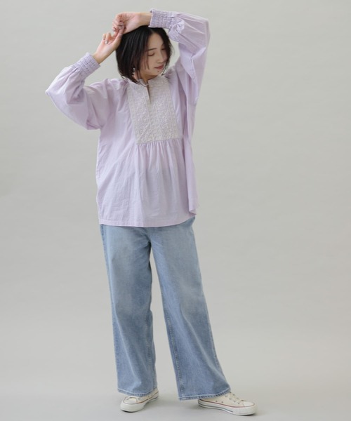 「URBAN RESEARCH Sonny Label」 長袖ブラウス FREE ブルー レディース_画像6