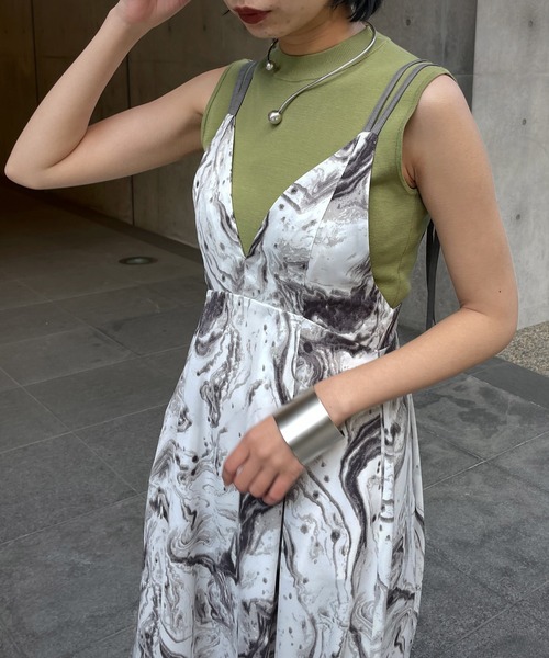 「&g'aime」 キャミソールワンピース FREE グレー レディース_画像9