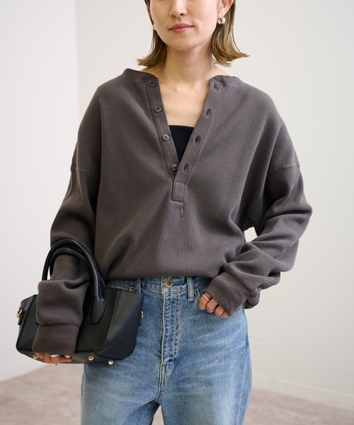 フレームデザイン 長袖カットソー FRAMeWORK（フレームワーク） 長袖カットソー - グレー レディース